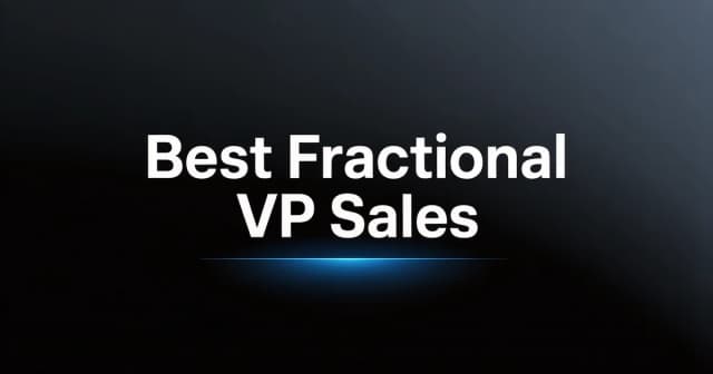 Best Fractional VP Sales Services for B2B SaaS & Tech in 2026